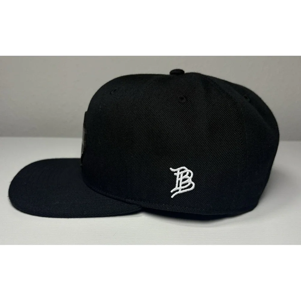 Branded Bills Texas Lone Star Snapback Hat Black Flat Bill Adjustable Streetwear